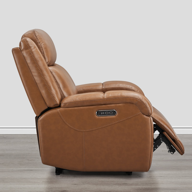 Genuine Leather Wall hugger Recliner Brown Genuine Leather